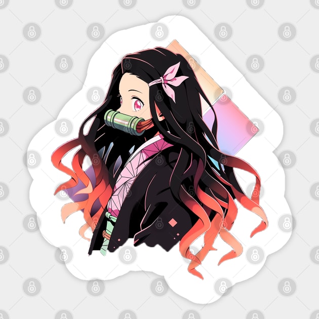 nezuko Sticker by skatermoment